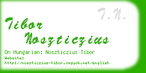 tibor noszticzius business card